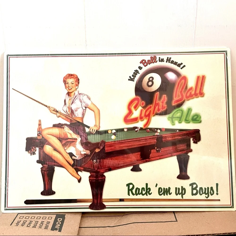 NEW Eight Ball Ale Metal Sign